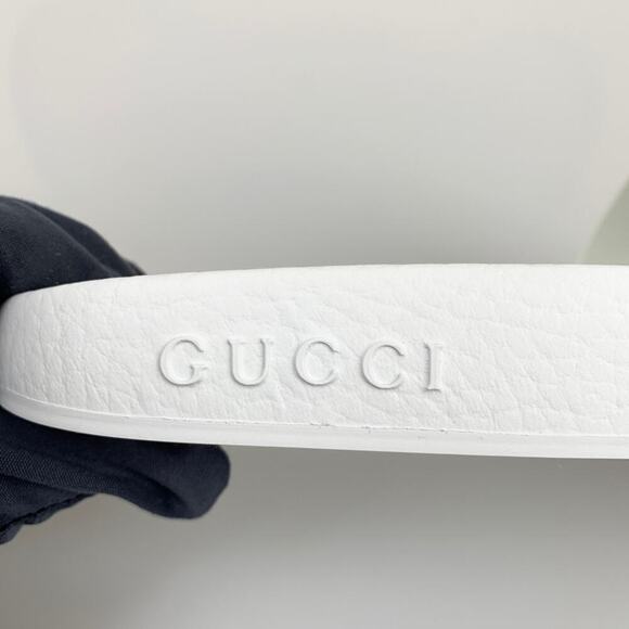 NIB Gucci GG slides Rubber White Size 37 Casual - Picture 9 of 9